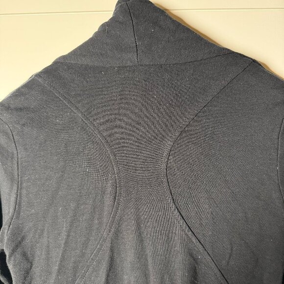 Red23 Moto ASymmetrical Zip Lamb Leather Patch Knit Cardigan Jacket SZ XS - Picture 3 of 9